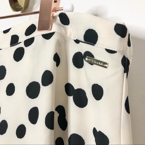Tahari NWT Ink Dot Spotted Full Midi Skirt XL - Picture 5 of 8
